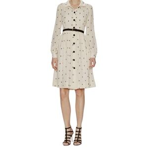 Orla Kiely Cat Print Patterned Long Sleeve Dress Size 2